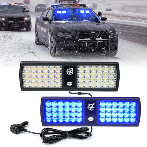 Dual Windshield Sun Visor Strobe Lights | Agent Series