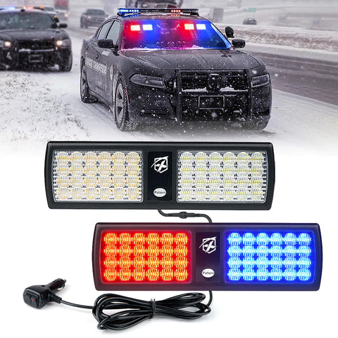 Dual Windshield Sun Visor Strobe Lights | Agent Series