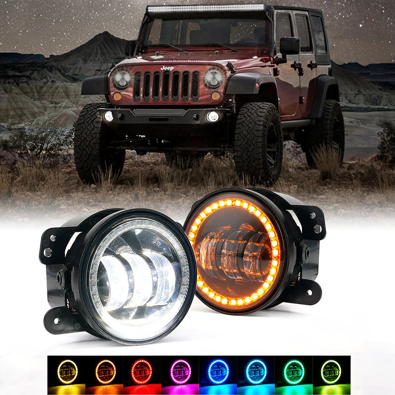 4 Inch RGB LED Halo Fog Lights | Escapade Series  FL-DRL-G2-RGB