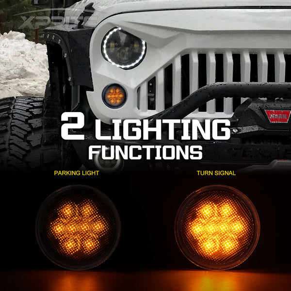 G2 LED Amber Turn Signal Light for 07-18 Jeep Wrangler