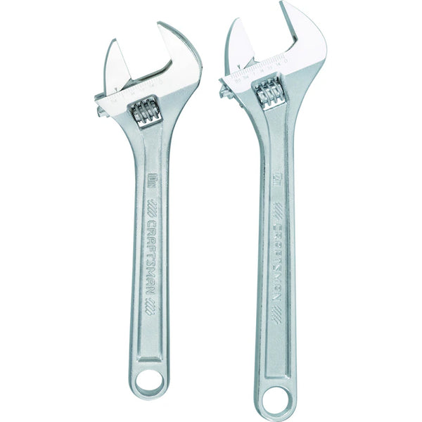 CRAFTSMAN 2-Piece Steel Adjustable Wrench Set