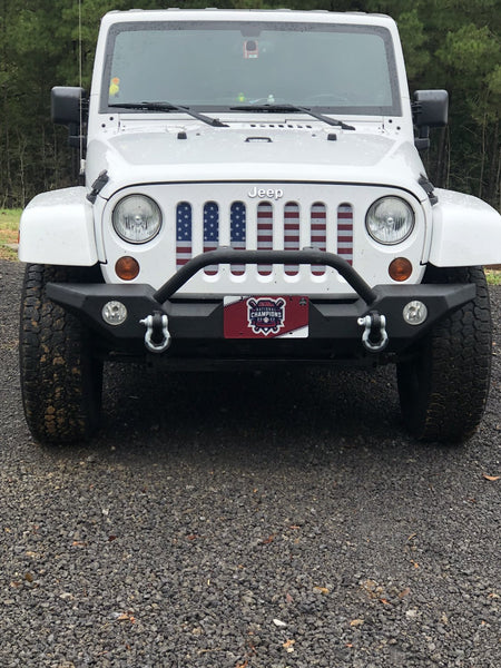 Front Bumper with Hoop for 07-18 Jeep Wrangler JK