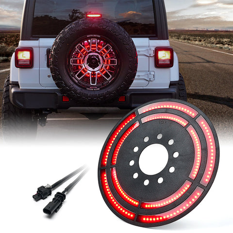 Jeep Wrangler 14" Dual Ring Spare Tire Brake Light | Typhoon Series