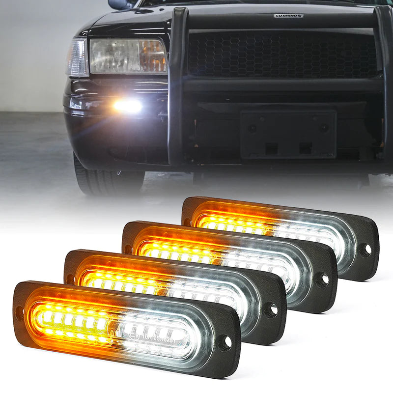 Flush Mount Side Marker Emergency Strobe Light - Set of 4 | Alert 12 Series