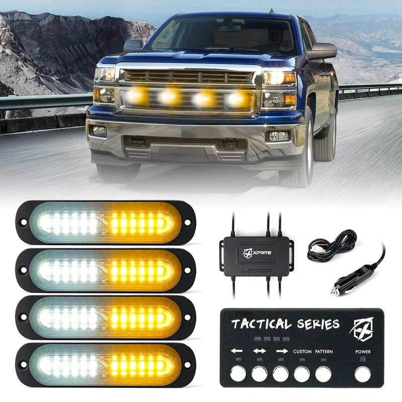 Grille and Surface Mount Light - Set of 4 | Tactical 12 Series