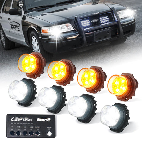 LED Hideaway Strobe Lights | Covert Series (8pc)