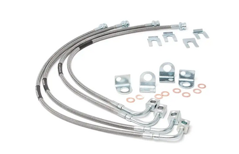 Jeep Front & Rear Stainless Steel Brake Lines 4-6in Lifts (XJ/YJ/TJ)