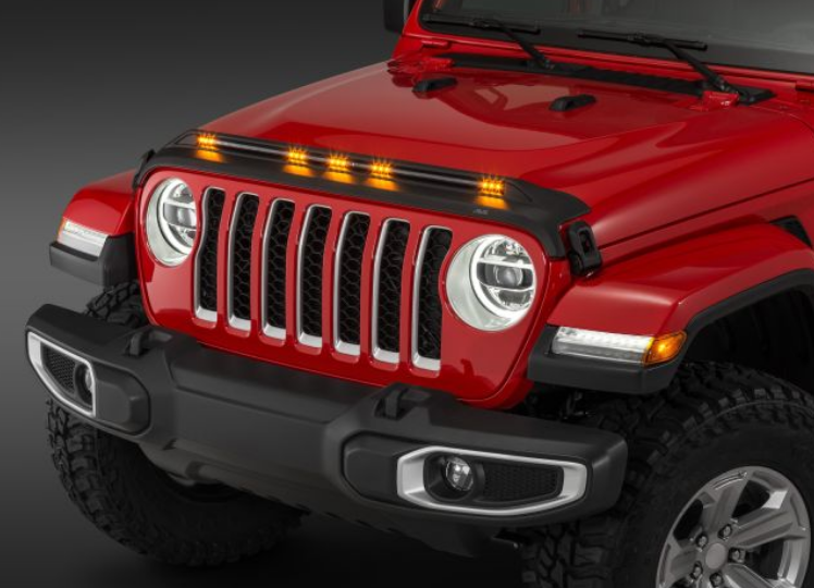 AVS 753156 Aeroskin LightShield Hood Protector for 18-24 Jeep Wrangler JL & 2024 Gladiator JT