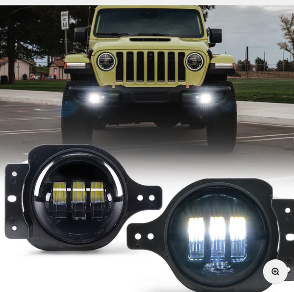 4" LED Fog Light Halo Ring for Jeep Wrangler | Adventure Series