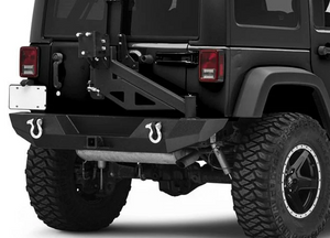 Barricade Trail Force HD Rear Bumper with E-Z Open Tire Carrier (07-18 Jeep Wrangler JK)