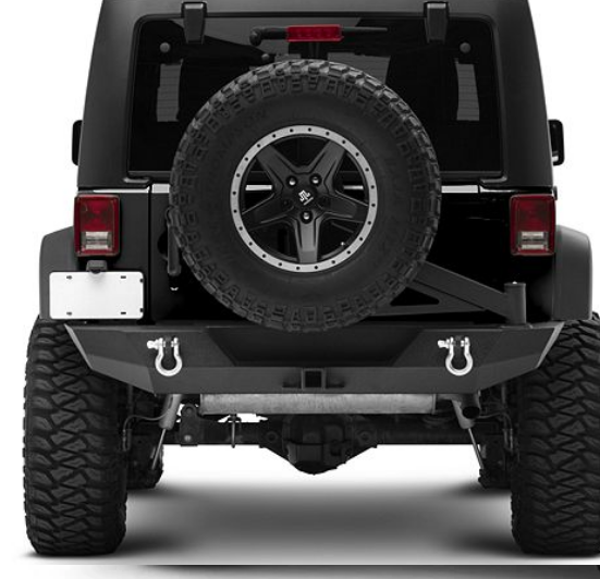 Barricade Trail Force HD Rear Bumper with E-Z Open Tire Carrier (07-18 Jeep Wrangler JK)