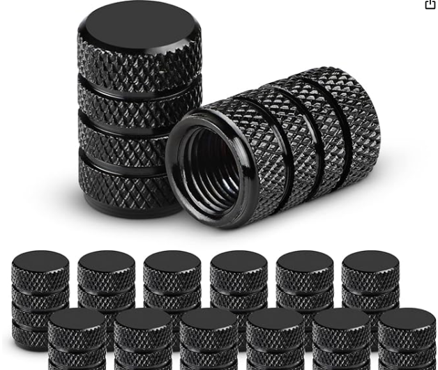 Ouzorp Car Tire Caps, 12PCS Valve Stem Caps, Universal Tire Valve Stem Caps for Cars, SUVs, Bike and Bicycle, Trucks, Motorcycles