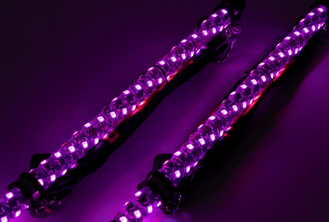 LED Light Whip Kit 2 ft | Multi-Color | 2-pc