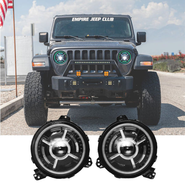 9-Inch RGB-W Halo Headlights