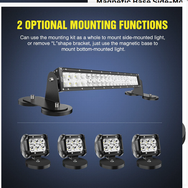 Magnetic Base Side-Mounted Bracket (Pair)