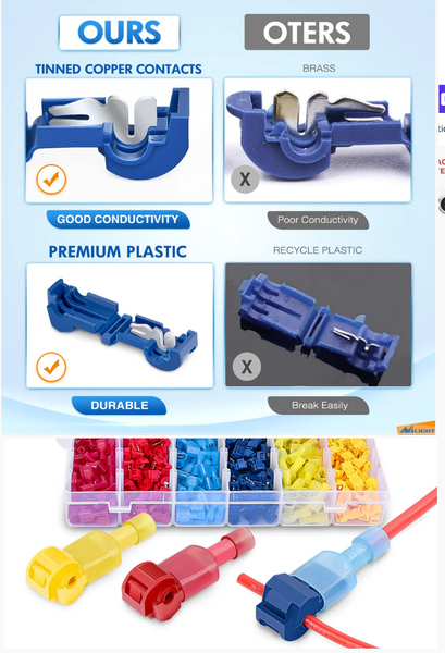 360PCS T-Tap Wire Connectors Terminals Kit