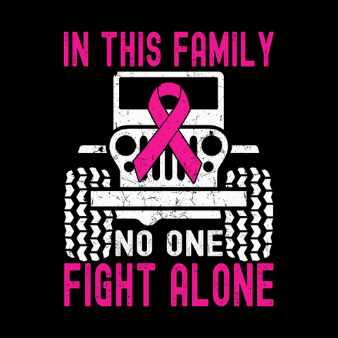 In this family no one fight alone/Breast Cancer-Sticker
