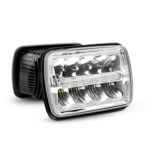 7x6 5x7 45W Hi/Lo LED Headlights Sealed Beam For Jeep Wrangler YJ Cherokee XJ Trucks 4X4 Offroad H6054 6053 6052 5054 Replacement