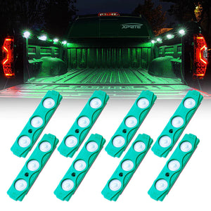 8 LED Rock Light Pods Truck Bed Lighting Kit with Switch