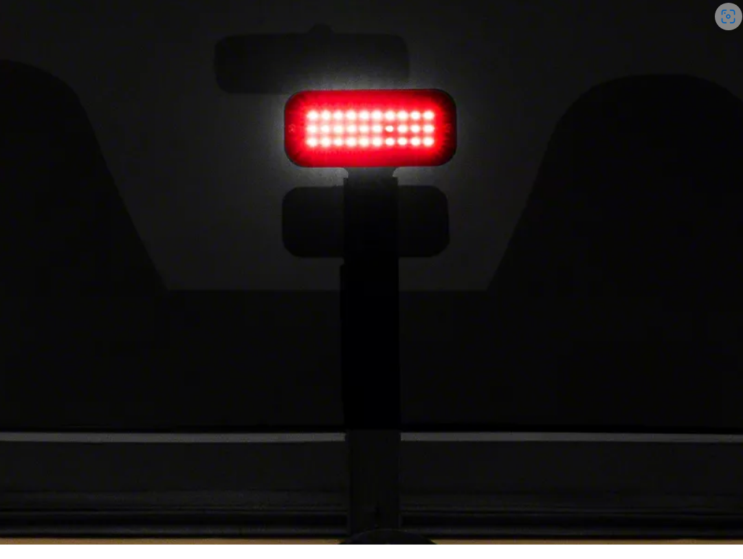 LED Third Brake Light and Extender; Black (76-18 Jeep CJ5, CJ7, Wrangler YJ, TJ & JK)