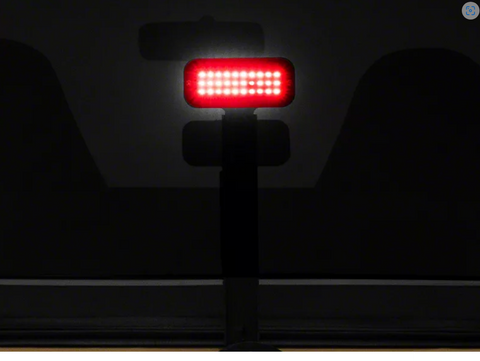 LED Third Brake Light and Extender; Black (76-18 Jeep CJ5, CJ7, Wrangler YJ, TJ & JK)