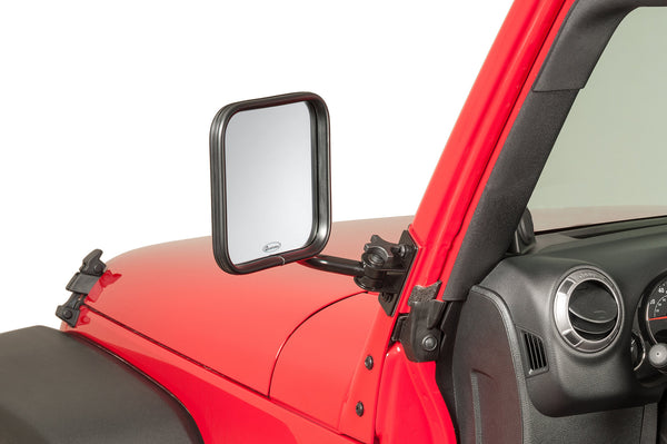 Quick Release Mirrors with Square Head for 97-18 Jeep Wrangler TJ, Unlimited, Wrangler & Wrangler Unlimited JK