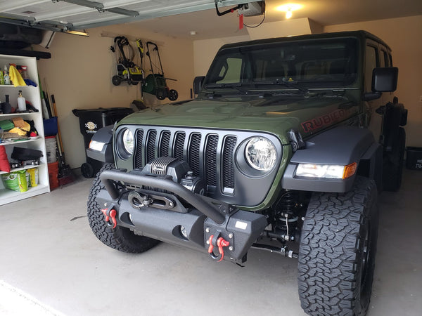 Fishbone Offroad FB22178 Stubby Front Bumper for 18-24 Jeep Wrangler JL & Gladiator JT