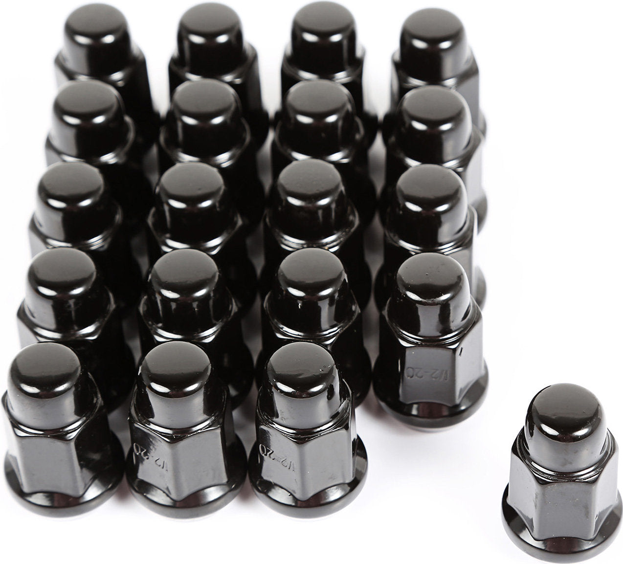 Rugged Ridge 16715.23 20 Piece Wheel Lug Set 1/2"x20 Thread in Black