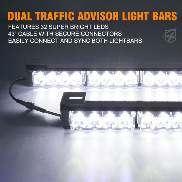 Dual LED Traffic Advisor Strobe Lights | Contract G1 Series