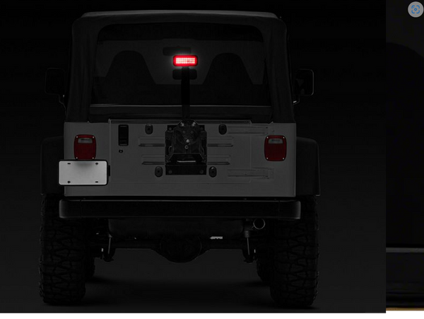 LED Third Brake Light and Extender; Black (76-18 Jeep CJ5, CJ7, Wrangler YJ, TJ & JK)