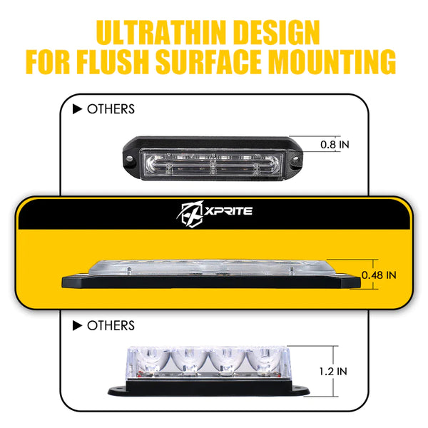 Grille and Surface Mount Light - Set of 4 | Tactical 12 Series