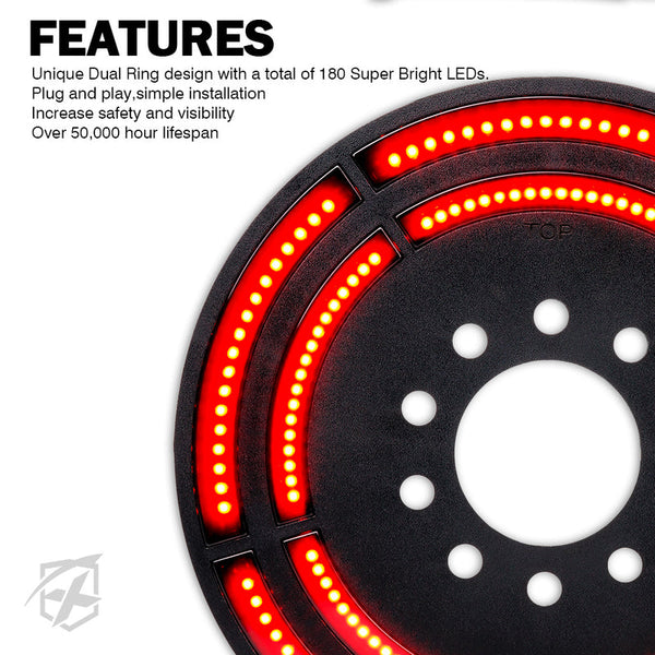 Jeep Wrangler 14" Dual Ring Spare Tire Brake Light | Typhoon Series