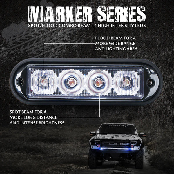 Surface Mount Grille Strobe Light Head | Marker Series