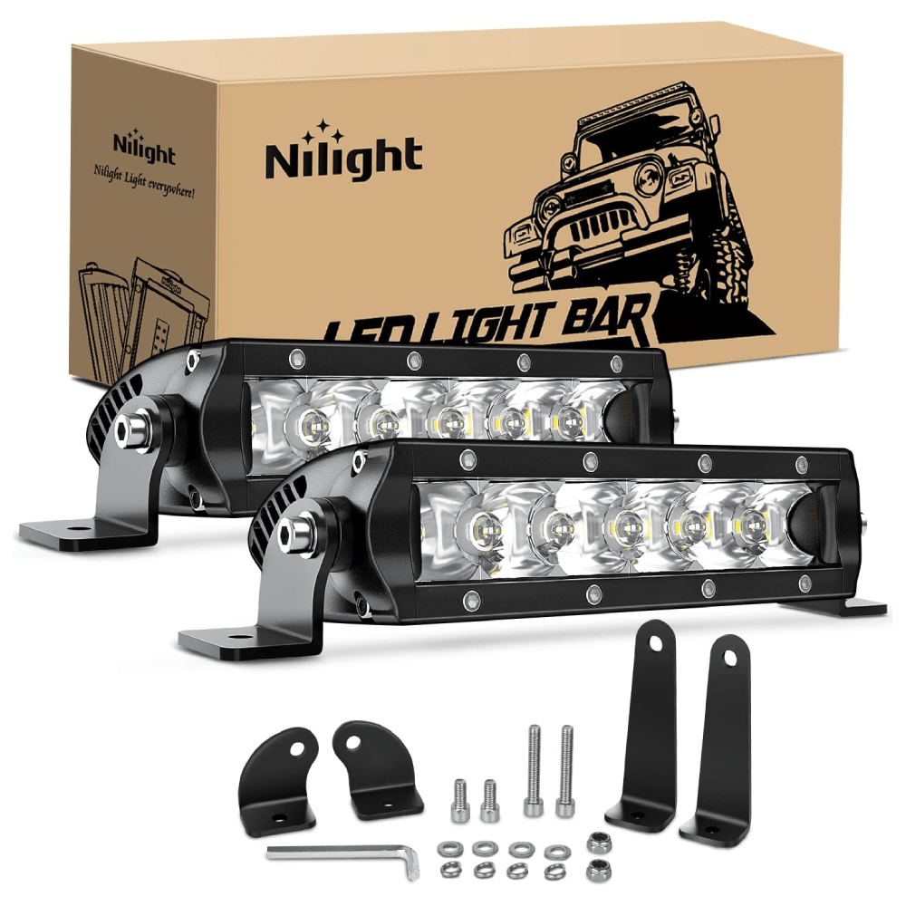 7" 30W 3600LM Slim Spot LED Light Bars (Pair)