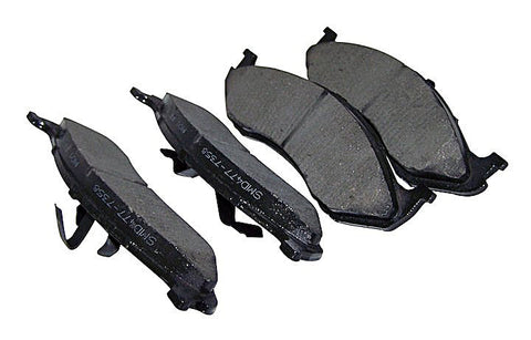 Crown Automotive 4778058TI Titanium Front Disc Brake Pad Set for 90-96 Jeep Cherokee XJ, 93-98 Grand Cherokee ZJ & 90-06 Wrangler YJ, TJ & Unlimited