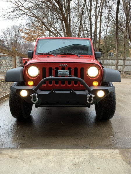 TACTIK HD Front Bumper with Hoop for 07-18 Jeep Wrangler JK