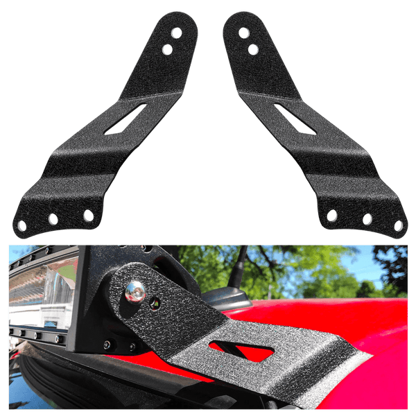 52” Curved Light Bar Mount Bracket at Upper Windshield Roof Cab for 1999-2006 Chevy Silverado Suburban Avalanche Tahoe & GMC Yukon Sierra (Pair)