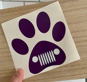 Jeep Paw Print Car Decal