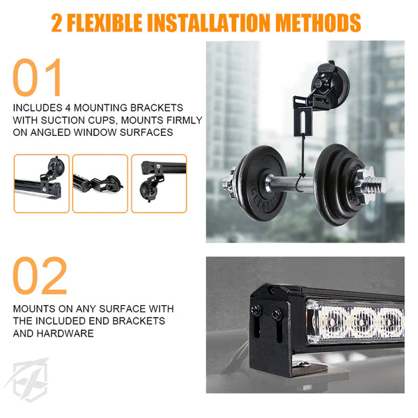 Dual LED Traffic Advisor Strobe Lights | Contract G1 Series