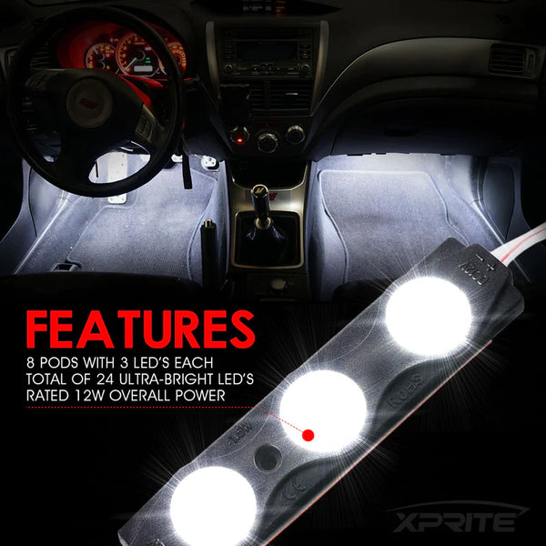 8 LED Rock Light Pods Truck Bed Lighting Kit with Switch