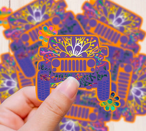 Wrangler Mandala (Jeep Inspired), Vinyl Sticker