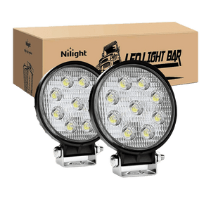 4.5" 27W Round Flood LED Work Lights (Pair)