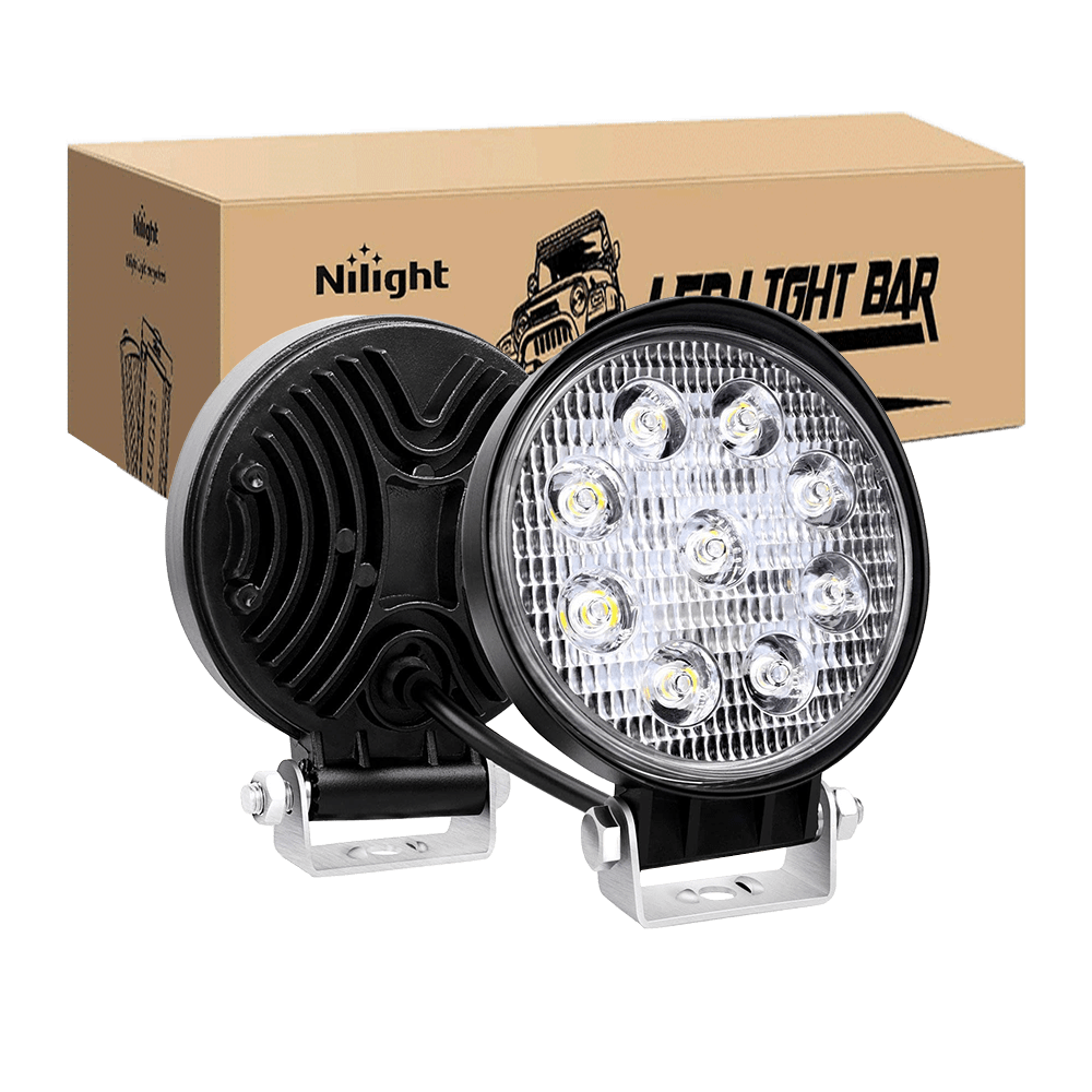 4.5" 27W Round Spot LED Work Lights (Pair)