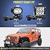 Front A-Pillar Hood Cowl Mounts For 2018-2023 Jeep Wrangler JL/JLU 2020-2023 Gladiator JT