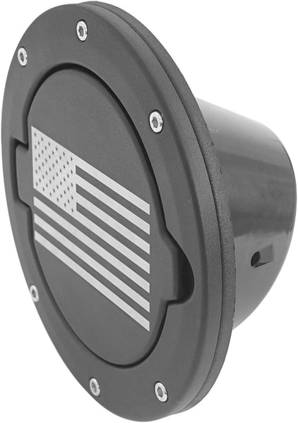 for Jeep TJ Gas Cap Fuel Tank Cover w/Flag Logo for 1997-2006 Jeep Wrangler TJ & TJ Unlimited