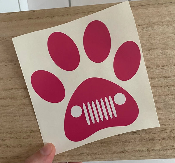 Jeep Paw Print Car Decal