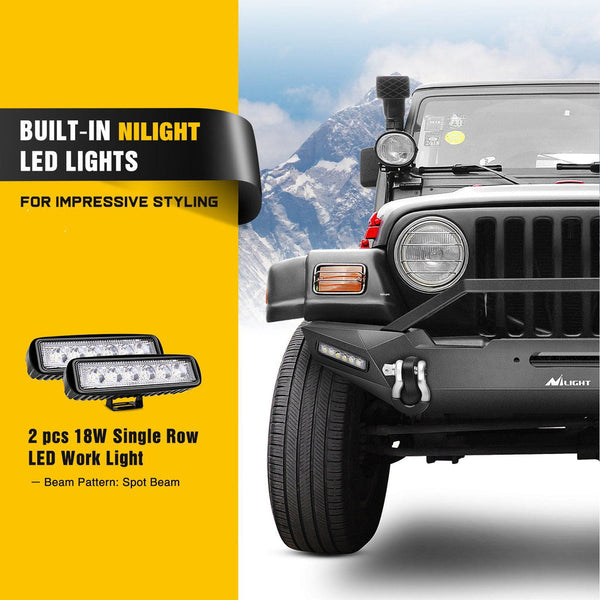 Front Bumper Kit For 1987-2006 Jeep Wrangler TJ YJ