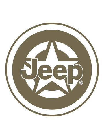 Sticker - Jeep® Star Green and White - Round