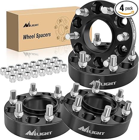 6x135 Wheel Spacers for 2015-2022 Ford F150,1.5inch Wheel Spacers M14x1.5 Studs and 87.1mm Hub Bore Compatibility with 2015 2016 2017 2018 2019 2020 2021 2022 Expedition Navigator-4pcs