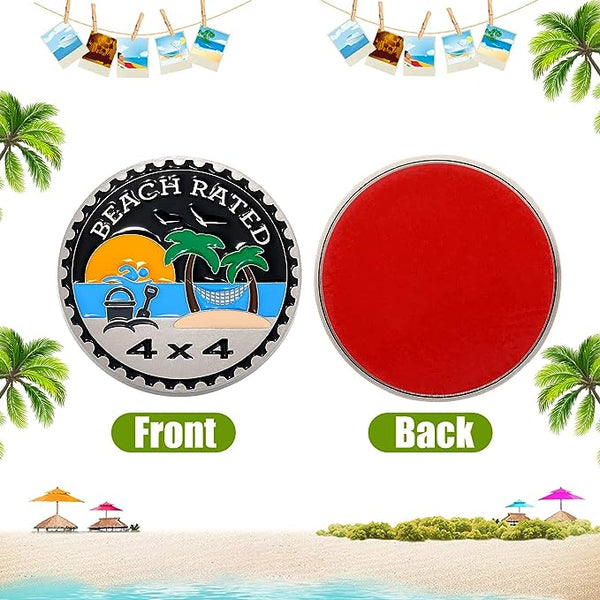 Beach Rated 4 x 4 Car Badge Car Emblem Metal Automotive